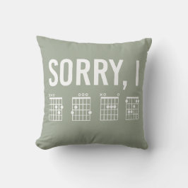 Sorry IDGAF Funny Guitar Chords Music Spaß Kissen