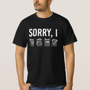 Sorry IDGAF Funny Guitar Chords Music Spaß T-Shirt
