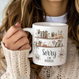 Sorry I'm Booked Book Lover Jumbo-Tasse