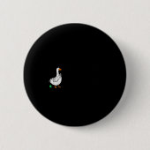 Sorry I'm Late Funny Goose Christian Bible Verse F Button (Vorderseite)