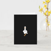 Sorry I'm Late Funny Goose Christian Bible Verse F Karte (Gelbe Blume)