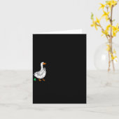 Sorry I'm Late Funny Goose Christian Bible Verse F Karte (Gelbe Blume)