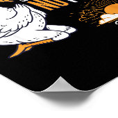 Sorry I'm Late Funny Goose Christian Bible Verse F Poster (Ecke)