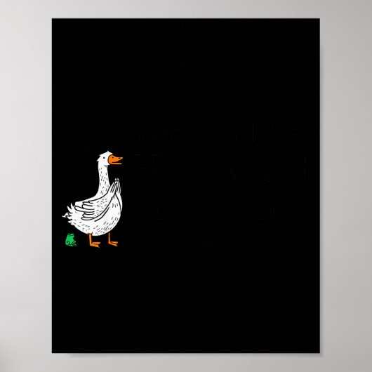 Sorry I'm Late Funny Goose Christian Bible Verse F Poster (Vorne)