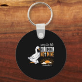 Sorry I'm Late Funny Goose Christian Bible Verse F Schlüsselanhänger (Vorderseite)