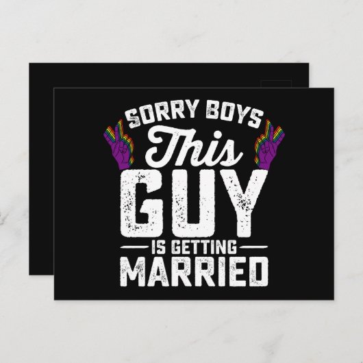 Sorry Jungs, die diesen Typ verheiratet werden sch Postkarte (Vorne/Hinten)