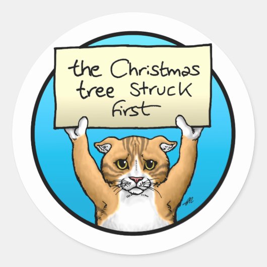 Sorry Kitty Runder Aufkleber (Vorderseite)