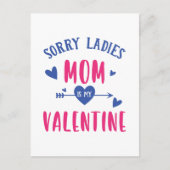 SORRY LADIES MAMA IST MEIN VALENTINE POSTKARTE (Vorderseite)