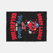 Sorry Ladies My Aunt Is My Valentine Funny Heart N Fleecedecke (Vorderseite (Horizontal))