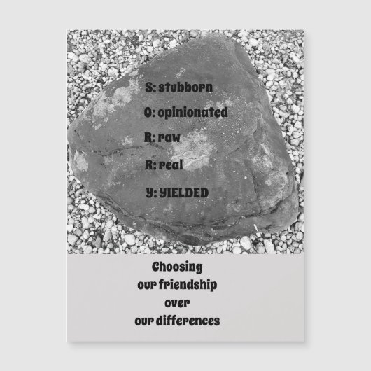 Sorry Magnetic Grußkarte Magnetkarte (Vorderseite)