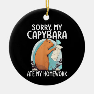 Sorry, mein Capybara Ate Meine Hausaufgaben Funny Keramik Ornament