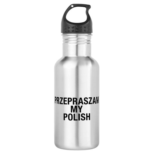 Sorry Meine Polnisch-Sprache Edelstahlflasche (Vorderseite)