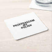 Sorry Meine Polnisch-Sprache Rechteckiger Pappuntersetzer (angewinkelt)
