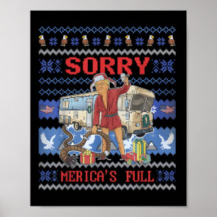 Sorry Mericas Full Funny Trump Uggge Weihnachten Poster