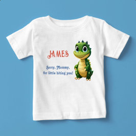 Sorry Mommy für wenig beißen Sie Individuelle Name Baby T-shirt