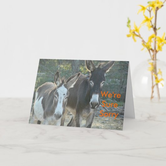 Sorry Mules-Customizing Karte (Gelbe Blume)