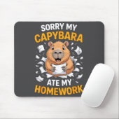 Sorry My Capybara Ate My Homework Funny Rodent  Mousepad (Mit Mouse)