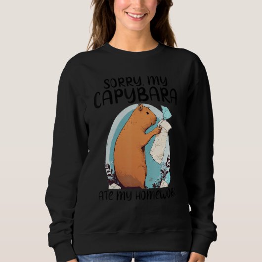 Sorry My Capybara Ate My Homework Shirt Funny Capy (Vorderseite)