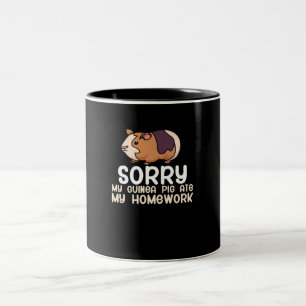 Sorry My Guinea Pig Ate my Homework Cute Pet Zweifarbige Tasse