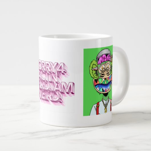 Sorry nicht sorry King Ape actin' seltsam Jumbo-Tasse (Vorderseite Rechts)