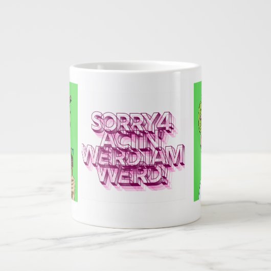 Sorry nicht sorry King Ape actin' seltsam Jumbo-Tasse (Vorderseite)