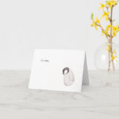 Sorry Niedliche Pinguin Card von MiKa Art Karte (Gelbe Blume)