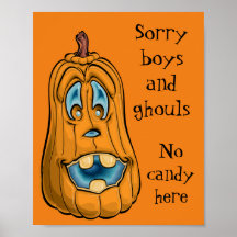 Sorry No Candy Halloween Türsigne