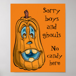Sorry No Candy Halloween Türsigne Poster