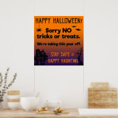 Sorry NO Tricks oder Behandlungen Dieses Halloween Poster (Küche)