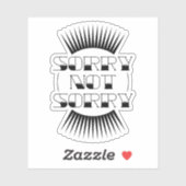 Sorry Not Retro Typografie Aufkleber (Blatt)