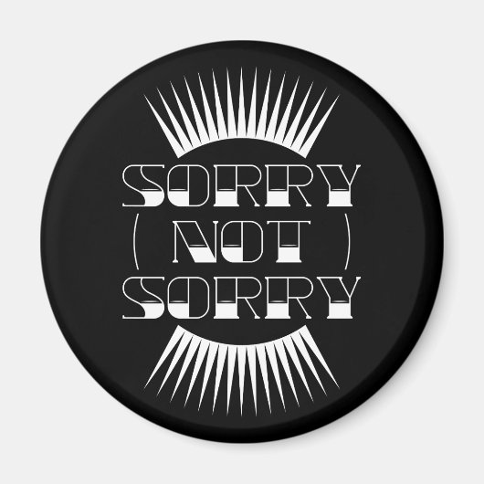 Sorry Not Retro Typografie Magnet (Vorne)