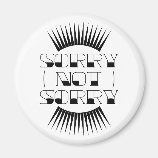 Sorry Not Retro Typografie Magnet (Vorne)