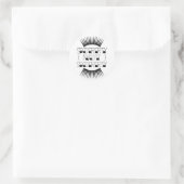 Sorry Not Retro Typografie Runder Aufkleber (Tasche)