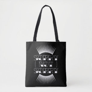 Sorry Not Retro Typografie Tasche