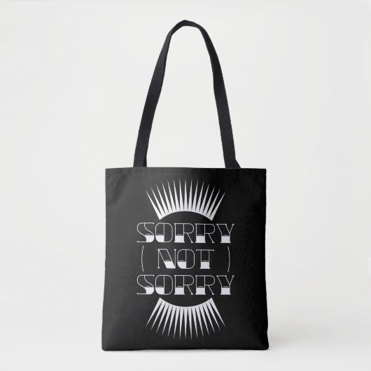 Sorry Not Retro Typografie Tasche (Vorderseite)