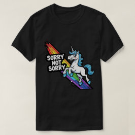 Sorry not Sorry Einhorn Dunkel T-Shirt