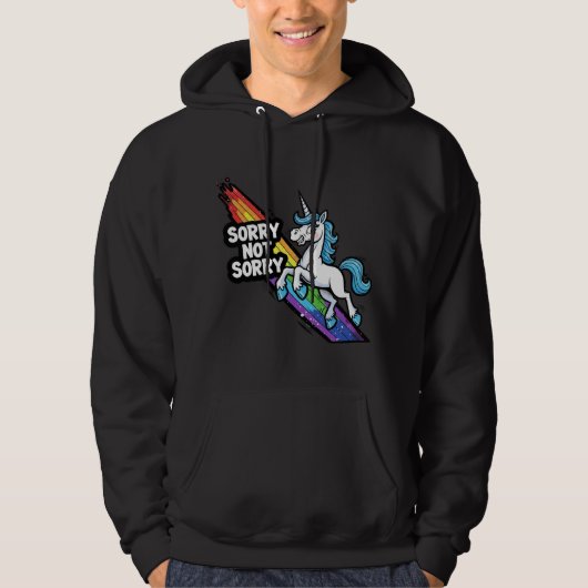 Sorry not Sorry Einhorn Erwachsener Pullover (Vorderseite)