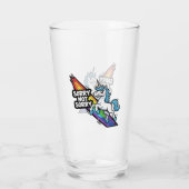 Sorry not Sorry Einhorn Glas Tasse (Rückseite)
