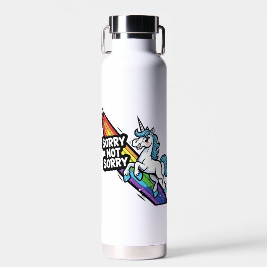 Sorry not Sorry Einhorn Isolierflasche Trinkflasche (Vorne)