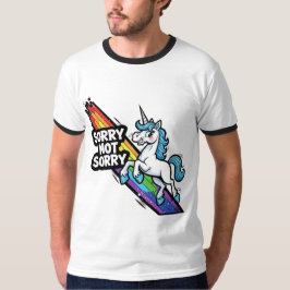 Sorry not Sorry Einhorn Klingelring T-Shirt
