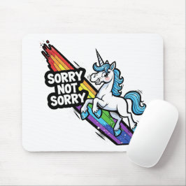 Sorry not Sorry Einhorn-Mauspad Mousepad