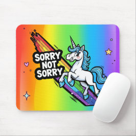 Sorry not Sorry Einhorn-Mauspad Mousepad