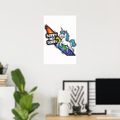 Sorry not Sorry Einhorn Poster (Heimbüro)