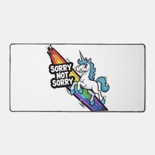 Sorry not Sorry Einhorn-Schreibtischunterlage Schreibtischunterlage