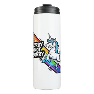 Sorry not Sorry Einhorn Thermo-Tasse Thermosbecher