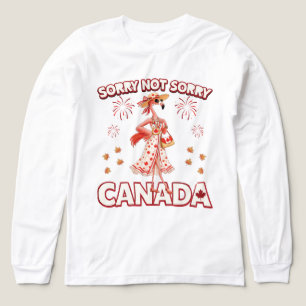 Sorry Not Sorry Kanada Flamingo Tri-Blend Shirt