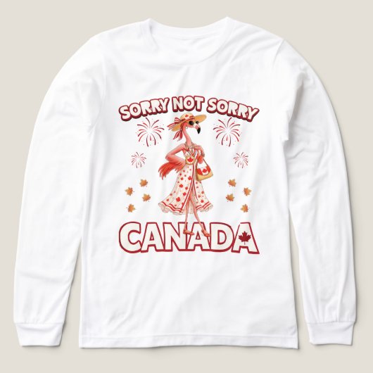 Sorry Not Sorry Kanada Flamingo Tri-Blend Shirt (Design Vorderseite)