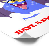 Sorry Out Halloween Candy Blue Vampire Monster Poster (Ecke)