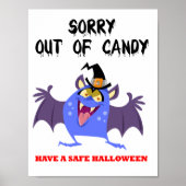 Sorry Out Halloween Candy Blue Vampire Monster Poster (Vorne)