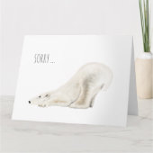 Sorry Polar Bear Faltkarte Karte (Vorderseite)